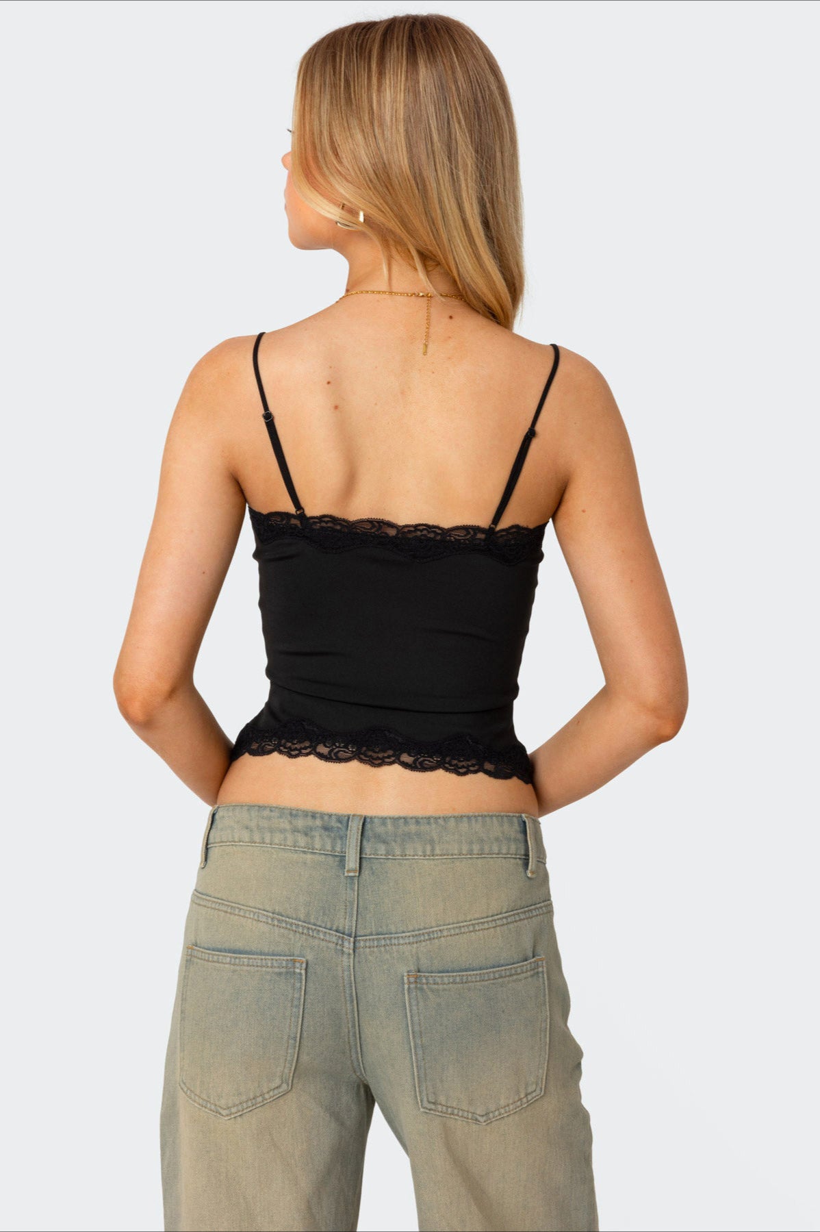 The Élan Lace-Trim Cropped Camisole