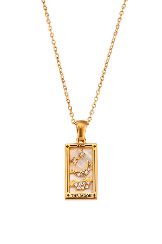 Stylish Tarot Card Pendant Necklace