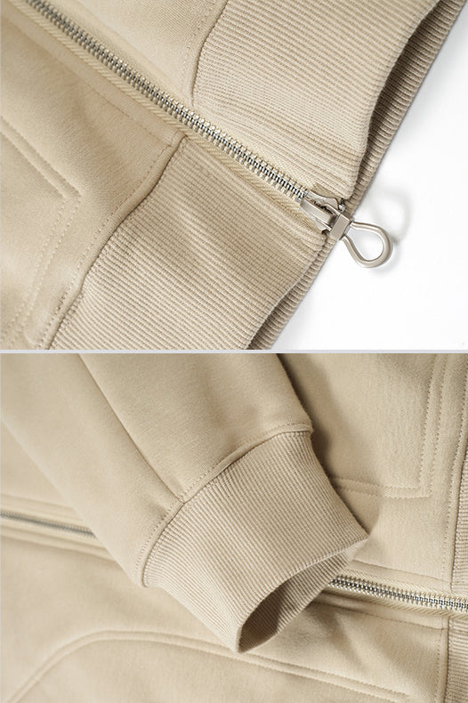 Sweatjacke Herren Reißverschluss hoher Kragen Casual Streetwear bequem