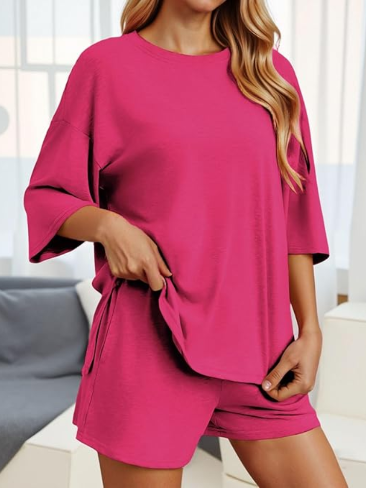 Women’s Soft Stretch Lounge Set – Comfy & Stylish 2-Piece Outfit