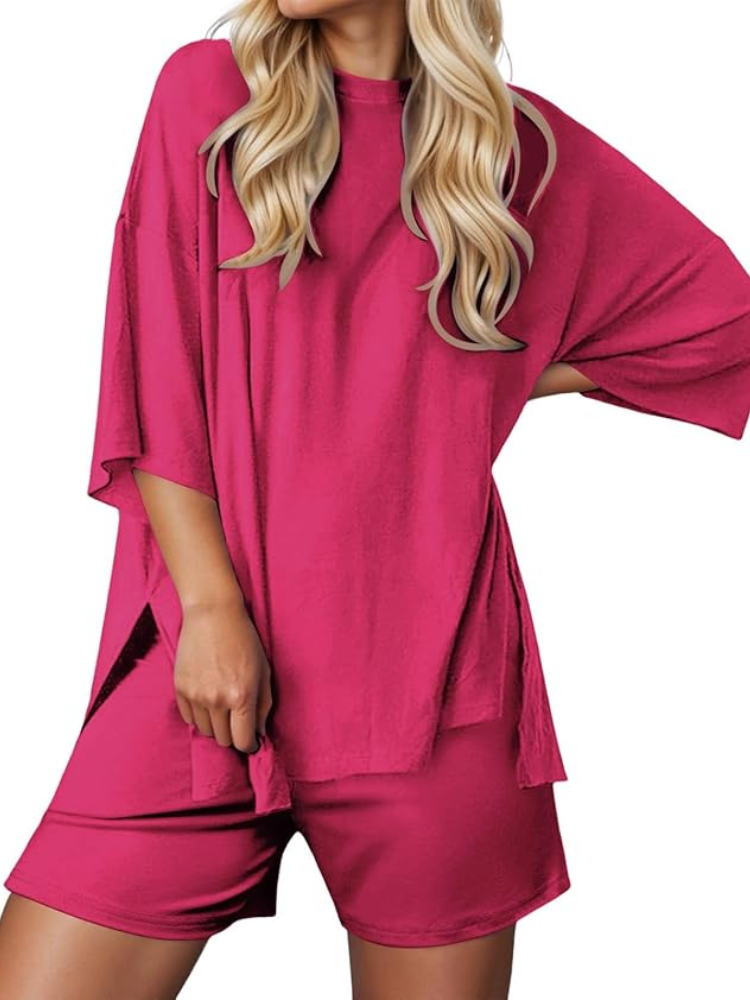 Women’s Soft Stretch Lounge Set – Comfy & Stylish 2-Piece Outfit