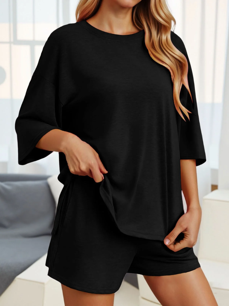 Women’s Soft Stretch Lounge Set – Comfy & Stylish 2-Piece Outfit