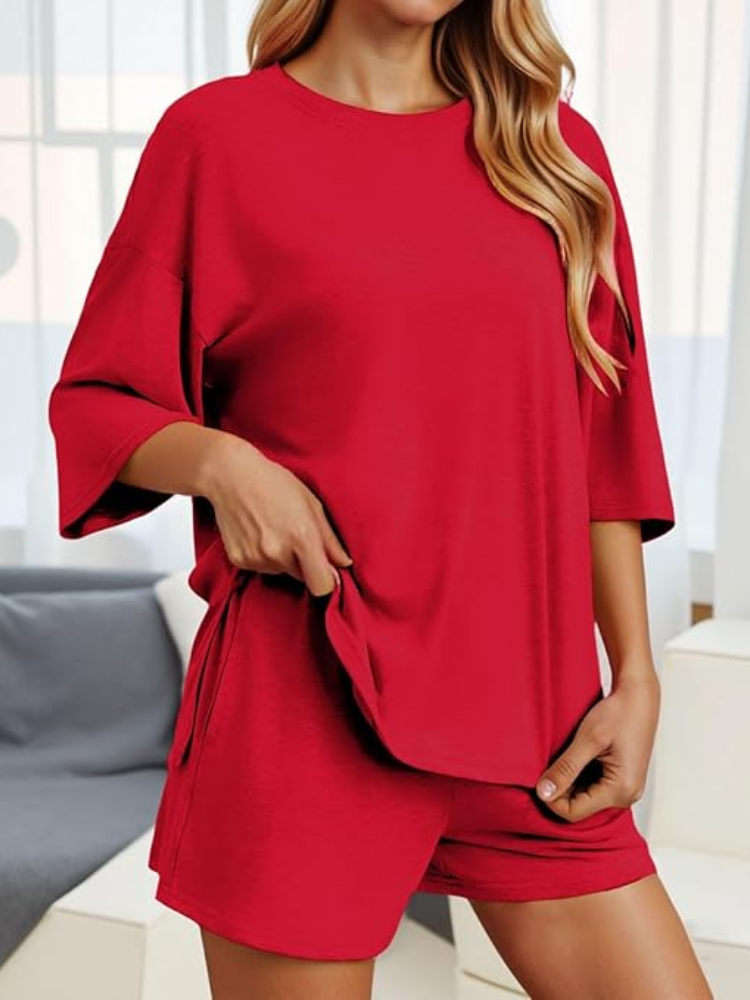 Women’s Soft Stretch Lounge Set – Comfy & Stylish 2-Piece Outfit