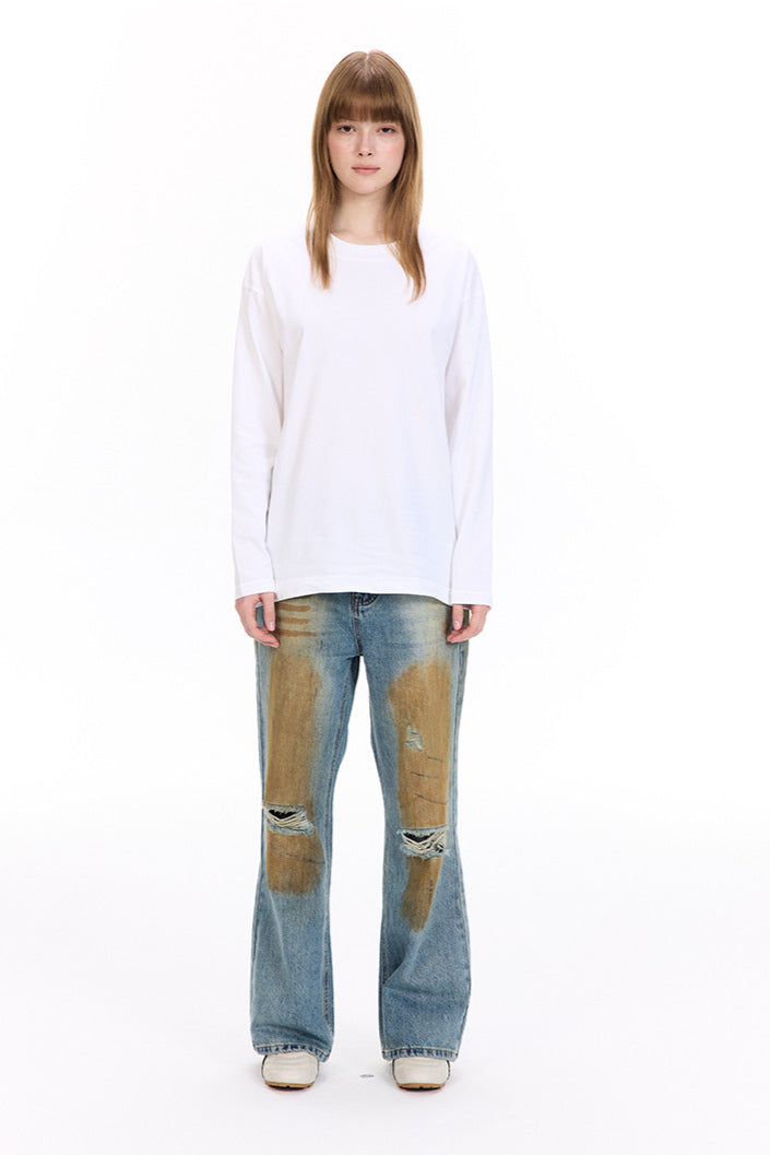 Women's Classic Solid Color Long Sleeve Tee