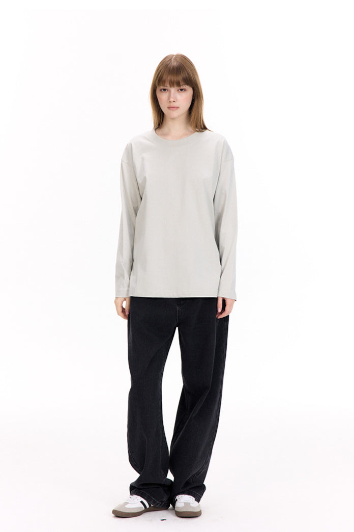 Women's Classic Solid Color Long Sleeve Tee