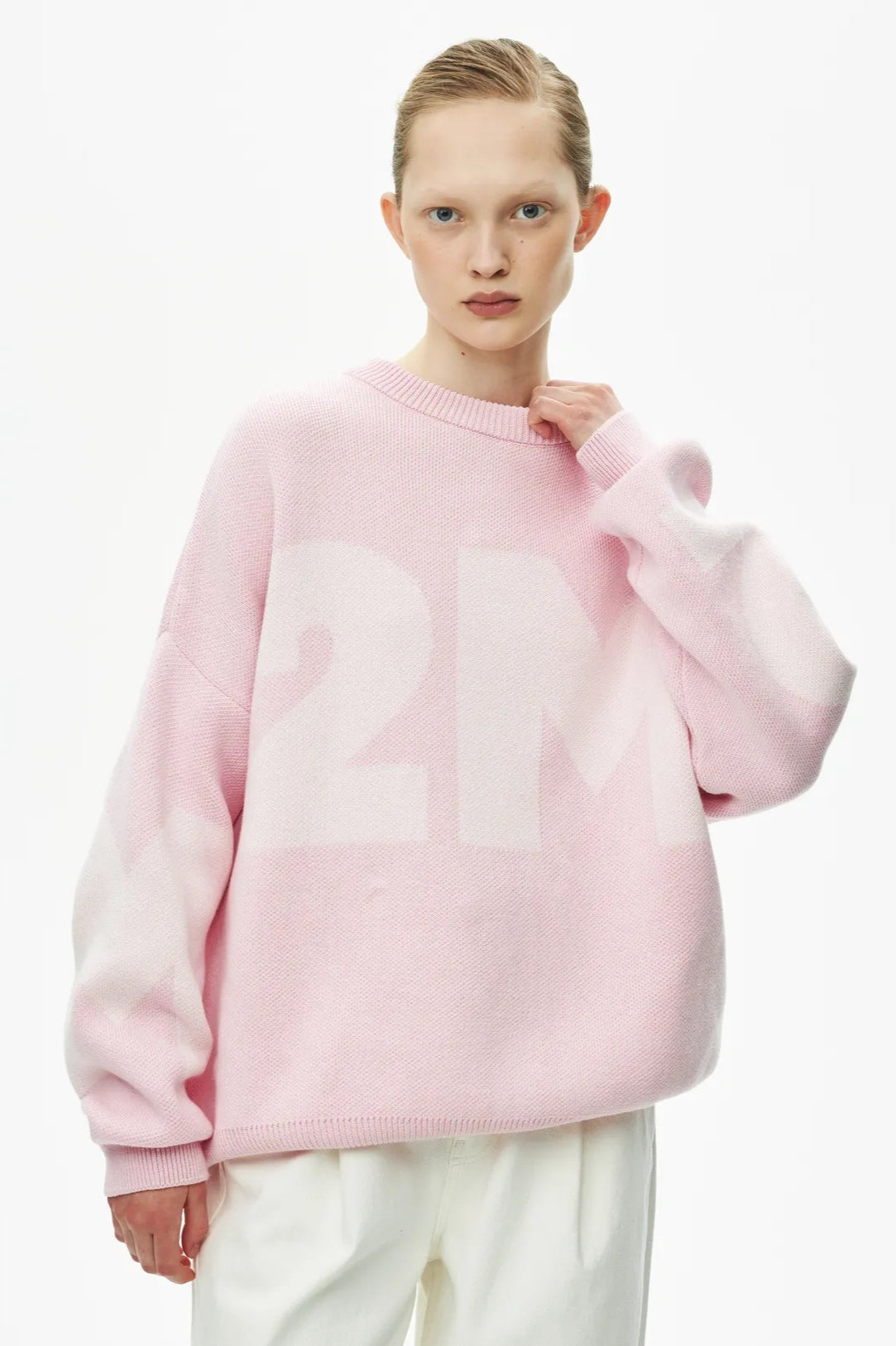 Strickpullover Damen Oversize Statement – Trendiger Style mit Grafikprint