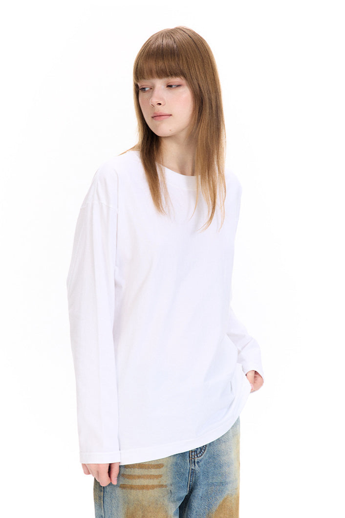 Women's Classic Solid Color Long Sleeve Tee