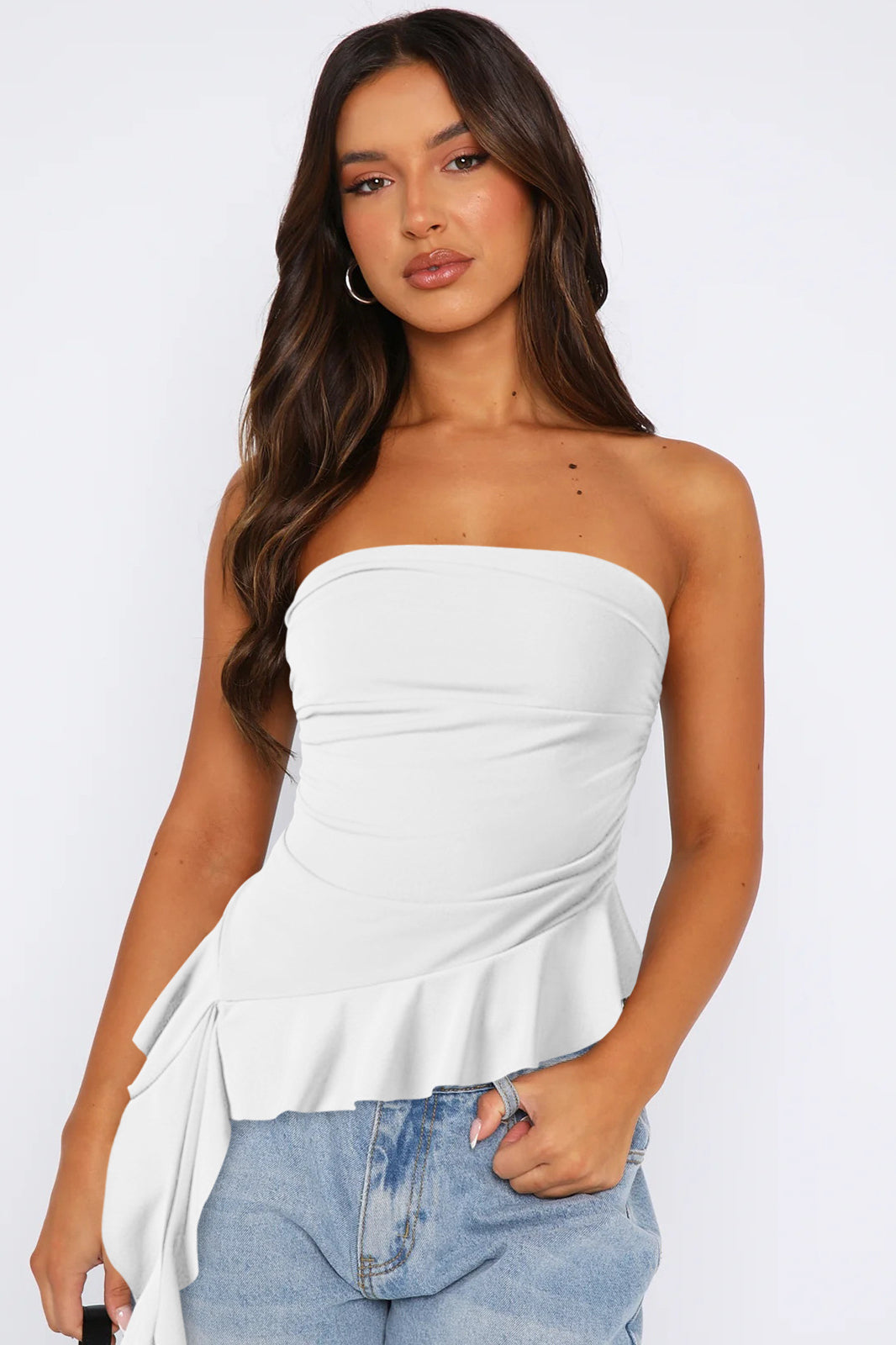 Celeste Drape Bustier Top