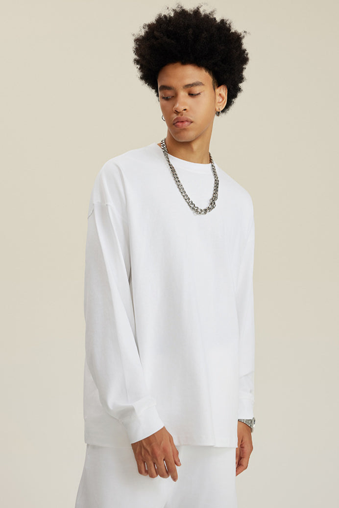Bequemes Langarm-Sweatshirt mit Rundhalsausschnitt für Herren
