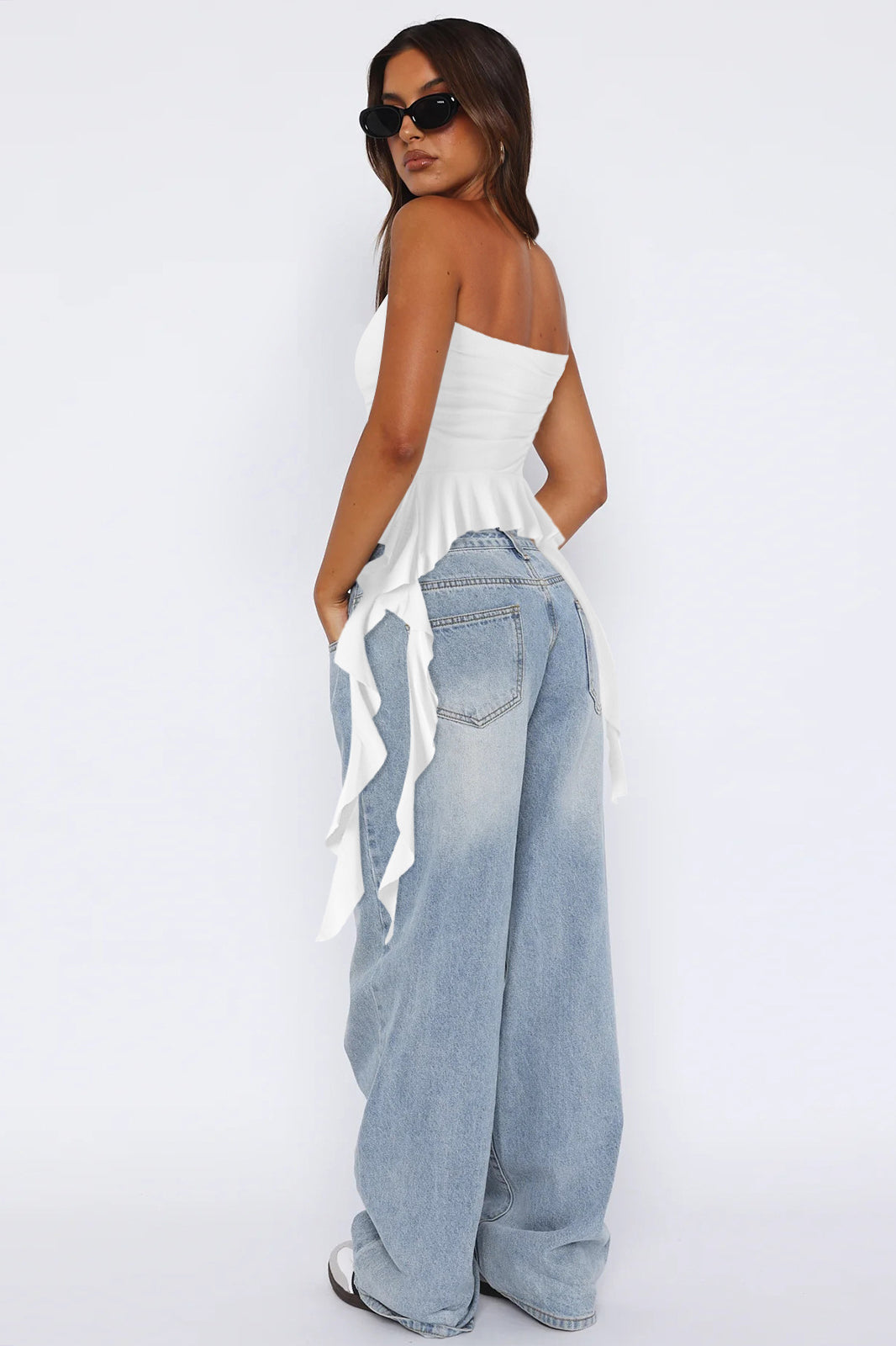 Celeste Drape Bustier Top