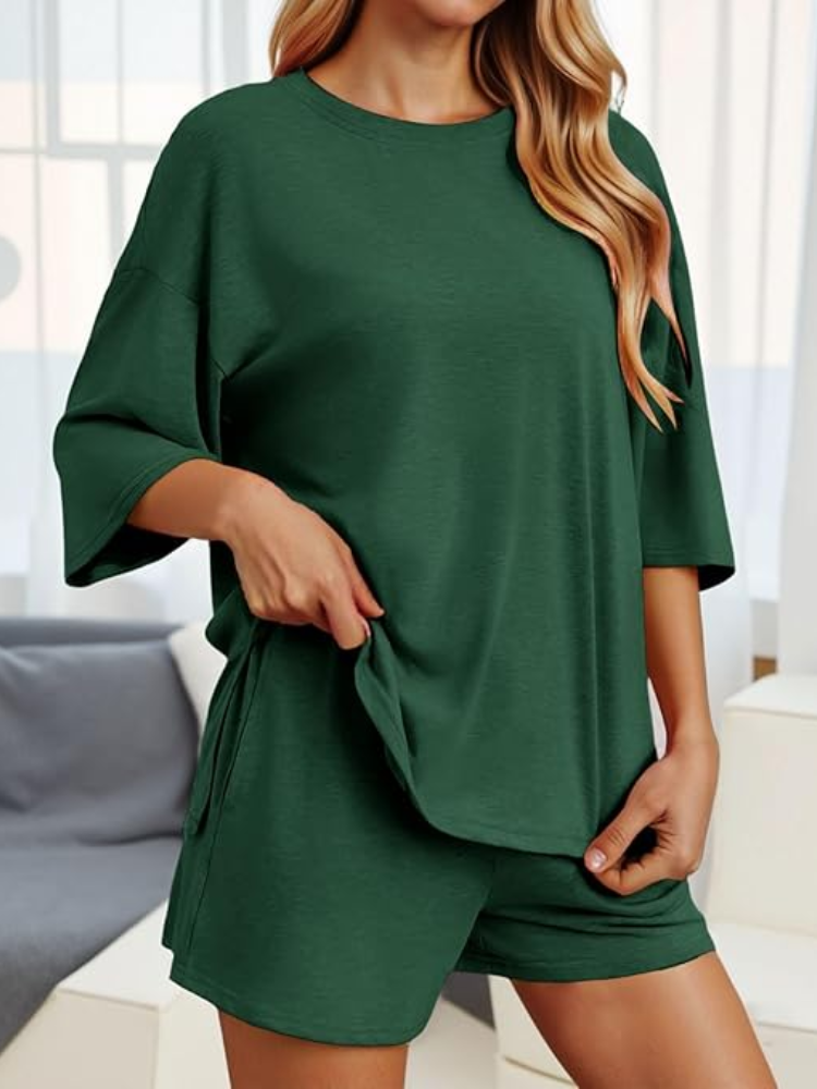 Women’s Soft Stretch Lounge Set – Comfy & Stylish 2-Piece Outfit
