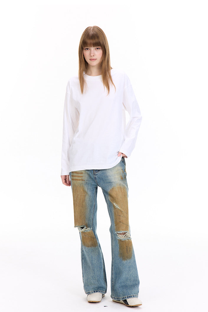Women's Classic Solid Color Long Sleeve Tee
