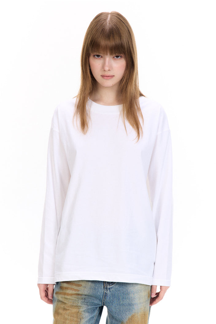 Women's Classic Solid Color Long Sleeve Tee