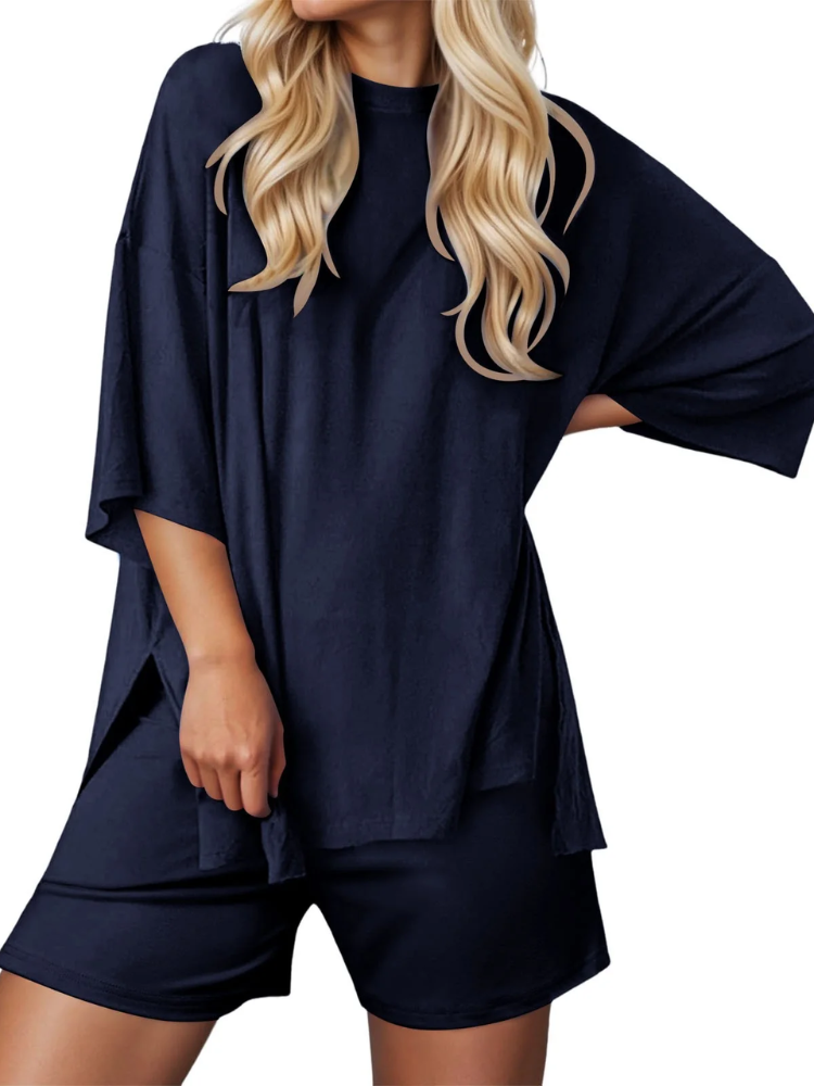 Women’s Soft Stretch Lounge Set – Comfy & Stylish 2-Piece Outfit