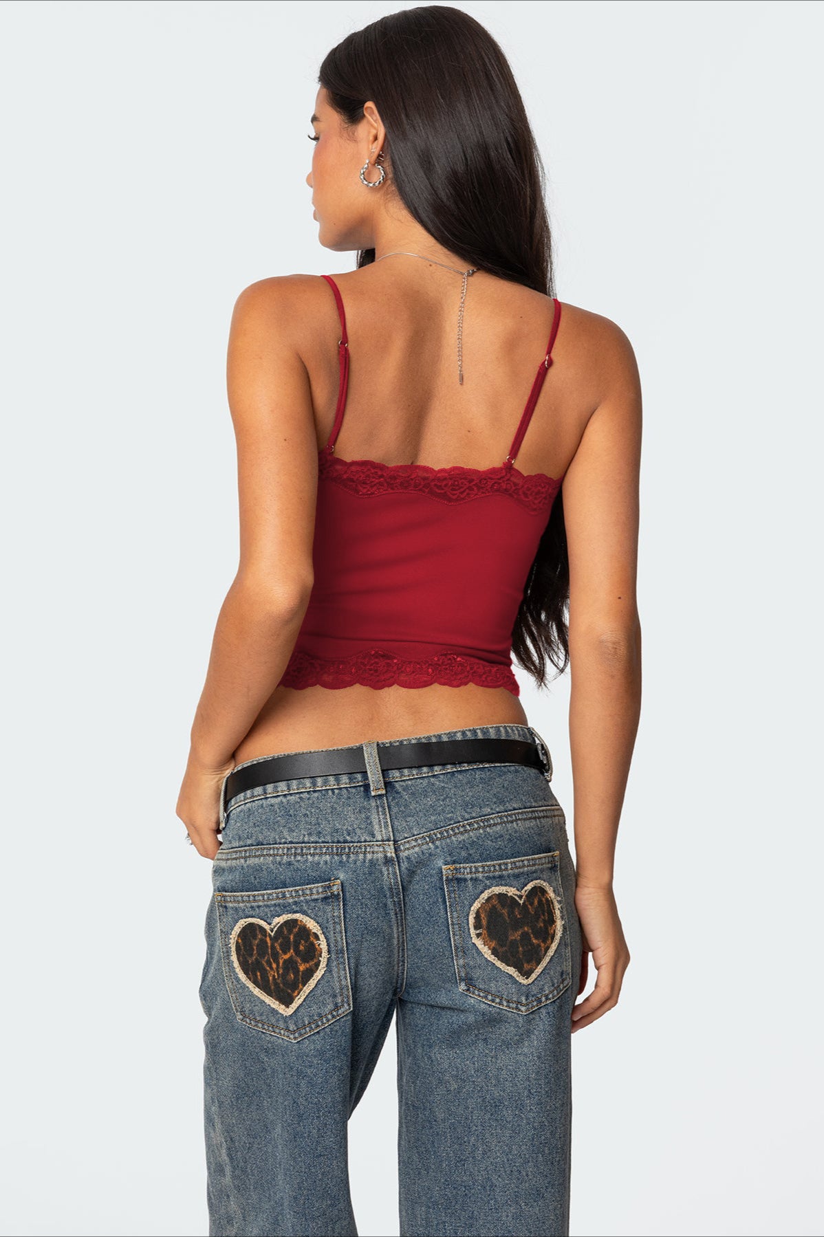 The Élan Lace-Trim Cropped Camisole