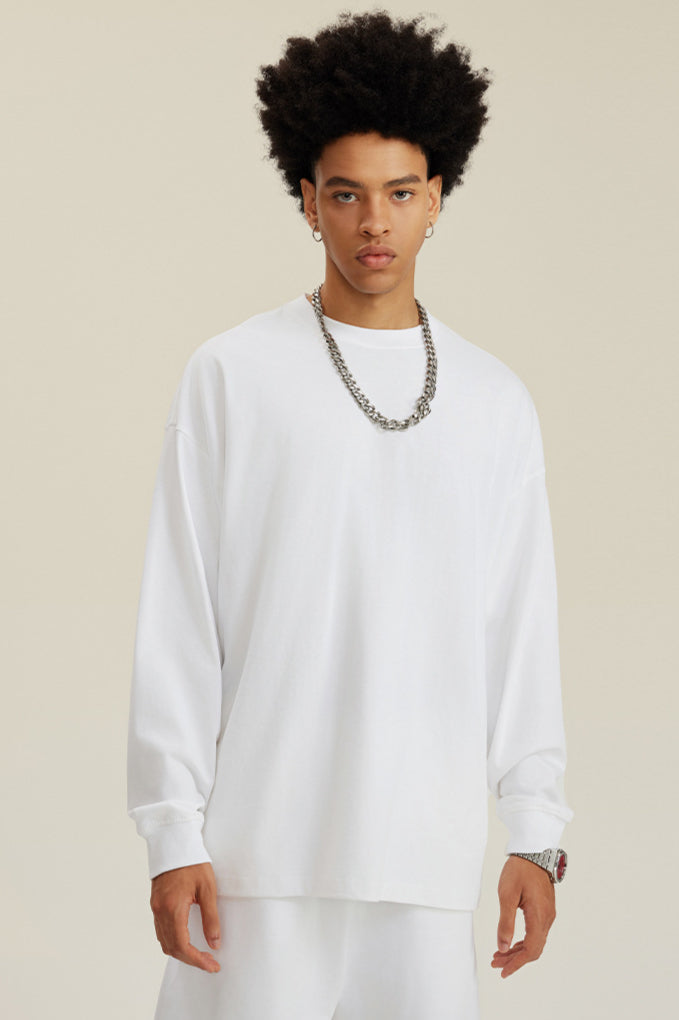 Bequemes Langarm-Sweatshirt mit Rundhalsausschnitt für Herren