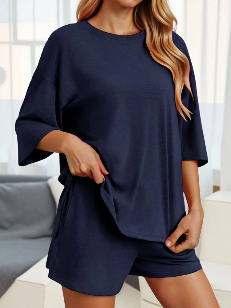 Women’s Soft Stretch Lounge Set – Comfy & Stylish 2-Piece Outfit
