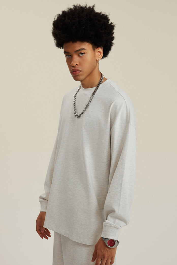 Bequemes Langarm-Sweatshirt mit Rundhalsausschnitt für Herren
