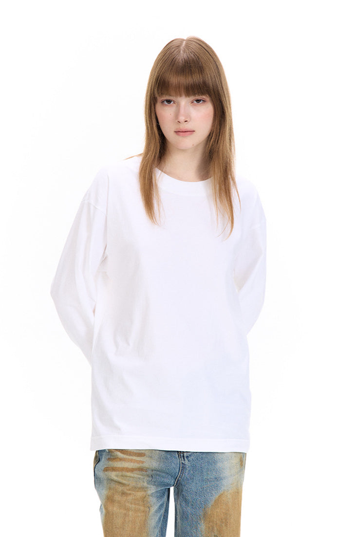 Women's Classic Solid Color Long Sleeve Tee