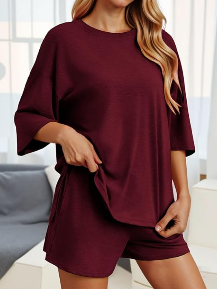 Women’s Soft Stretch Lounge Set – Comfy & Stylish 2-Piece Outfit