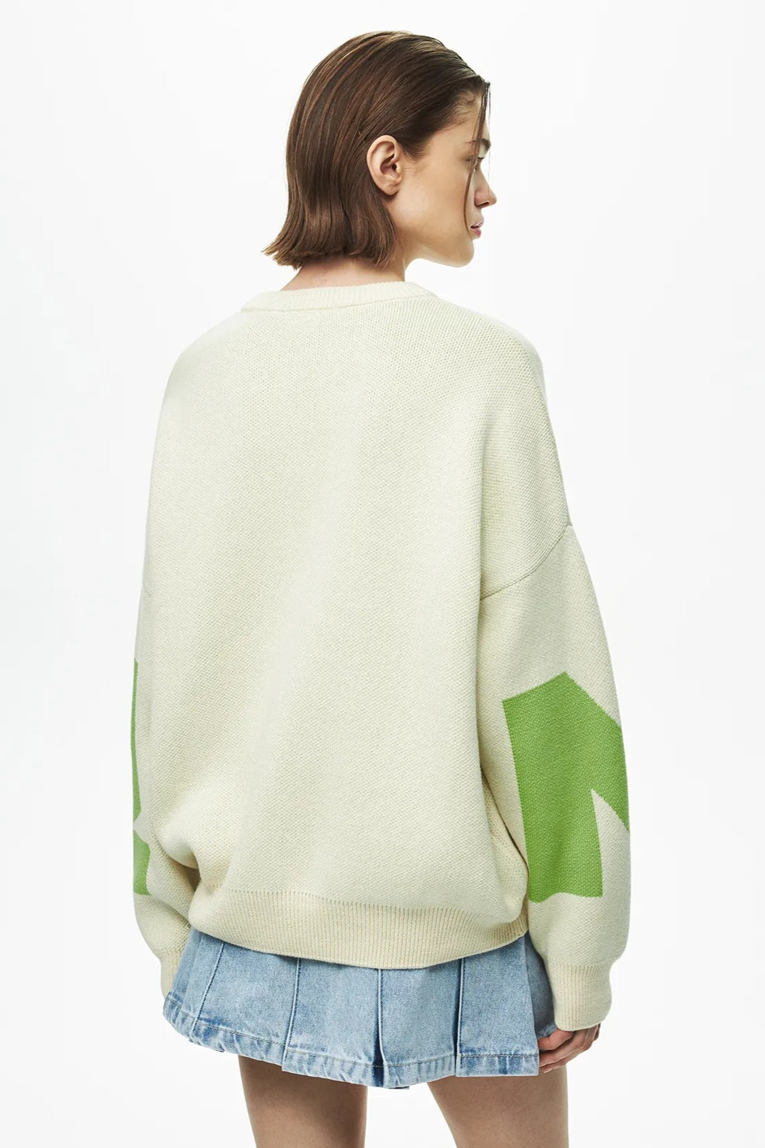 Strickpullover Damen Oversize Statement – Trendiger Style mit Grafikprint