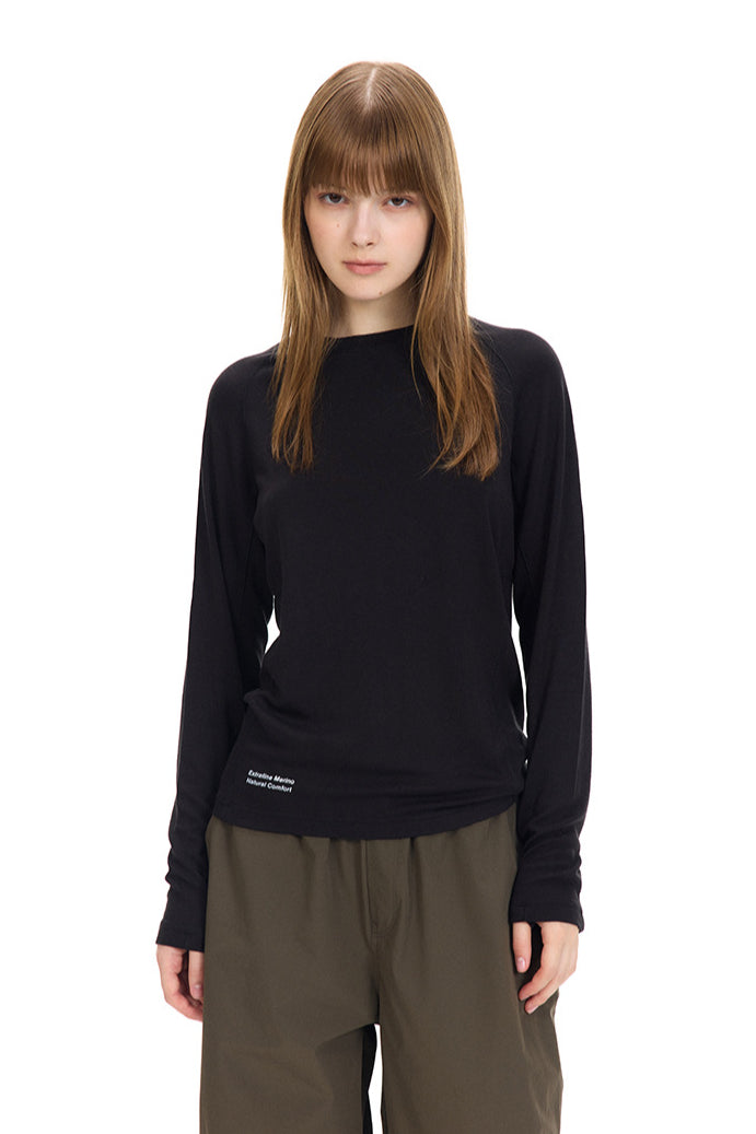 Women's Classic Black Long Sleeve Tee
