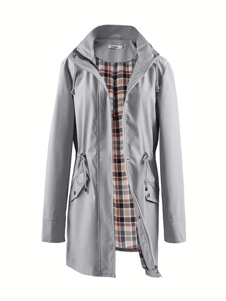 Heritage Plaid-Lined Waterproof Raincoat