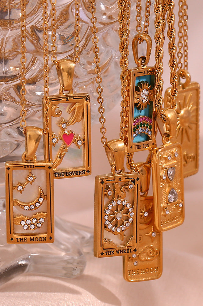 Stylish Tarot Card Pendant Necklace