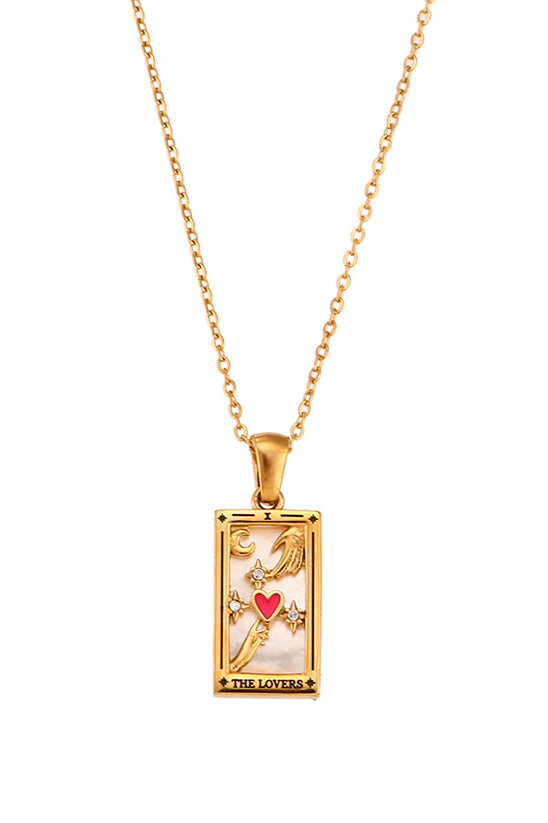 Stylish Tarot Card Pendant Necklace
