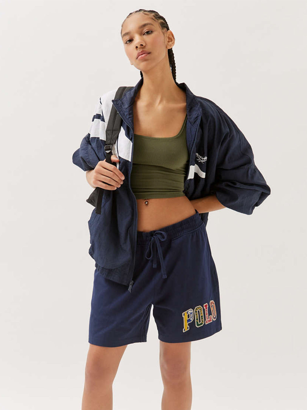 Grünes, Elegantes, figurbetontes Strick-Crop-Top