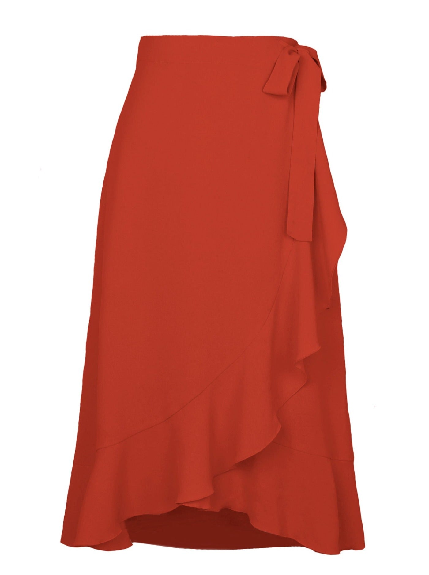 Asymmetrischer Elegantes roter langer Rock