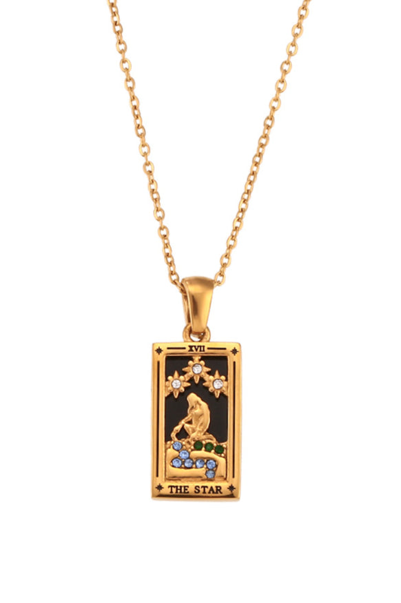 Stylish Tarot Card Pendant Necklace