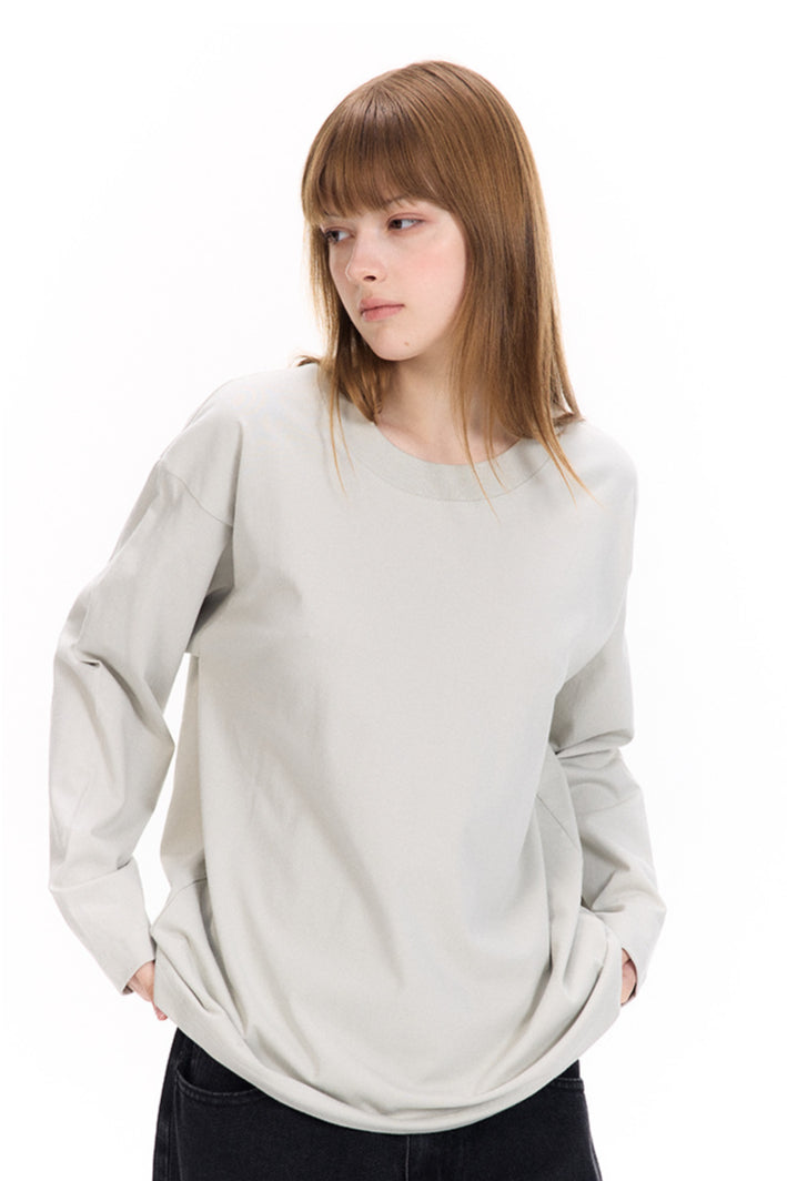 Women's Classic Solid Color Long Sleeve Tee