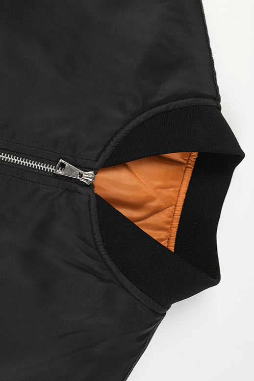 Bomberjacke Herren klassisch gefüttert Reißverschluss Taschen lässig