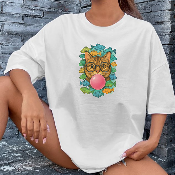 Tabby Cat & Bubblegum Classic Tee
