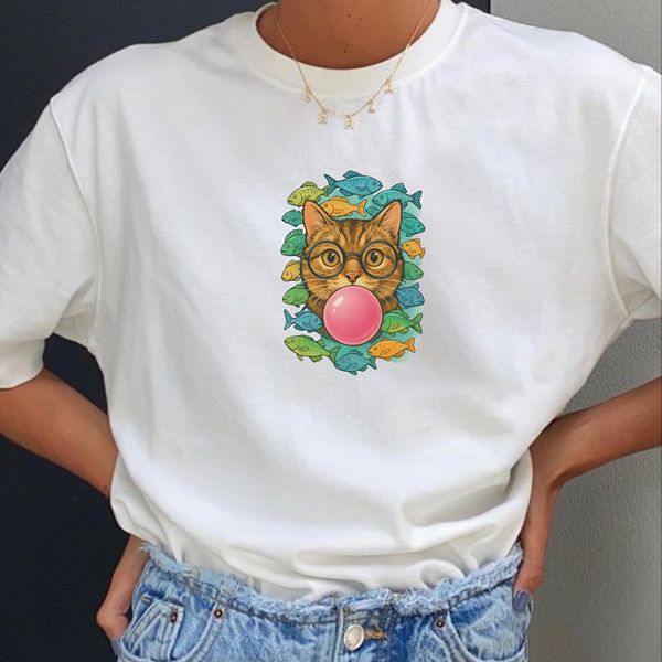 Tabby Cat & Bubblegum Classic Tee