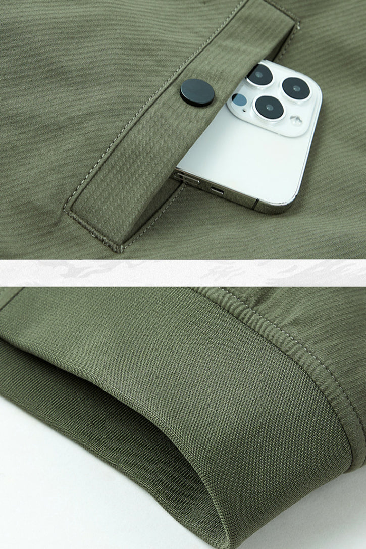 Gefütterte Kapuzenjacke Herren warm vielseitig mit Reißverschluss Outdoor
