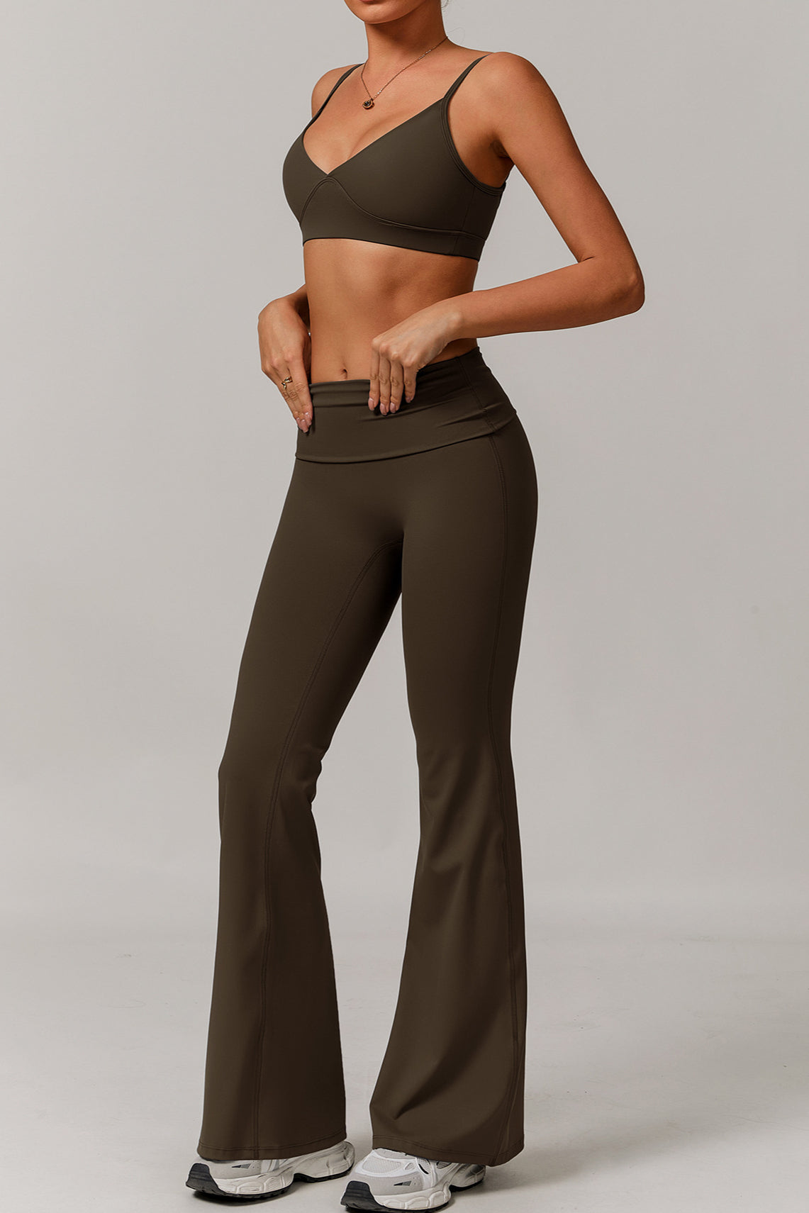 Contour Flow High-Waist Flare Pants