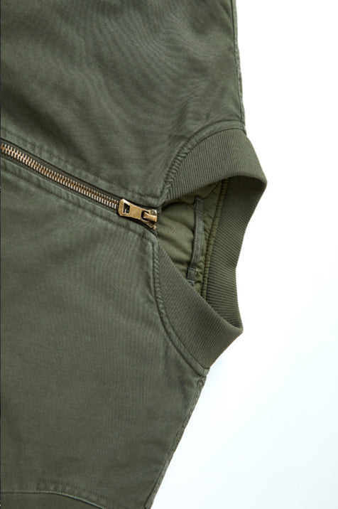 Fliegerjacke Herren klassisch robust Reißverschluss Taschen vielseitig