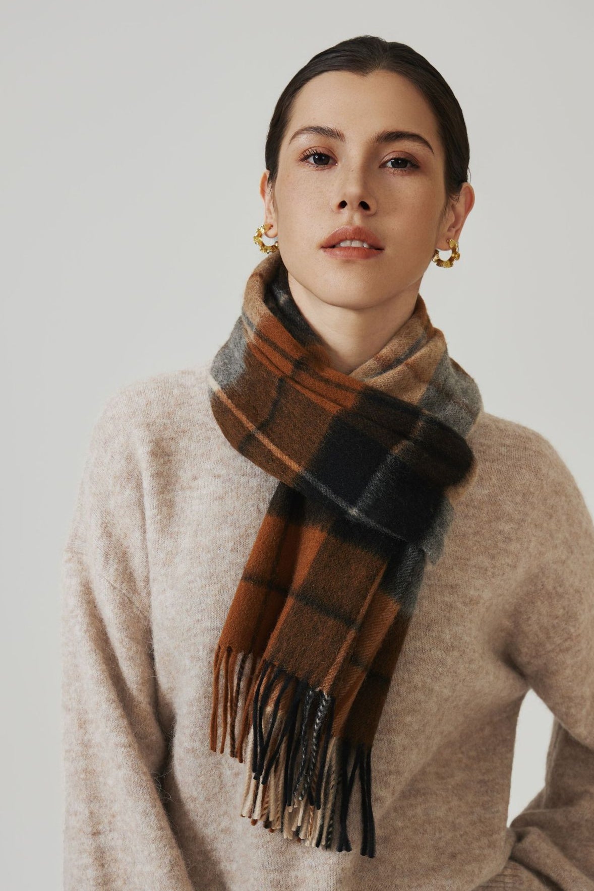 Timeless Plaid Tassel Scarf