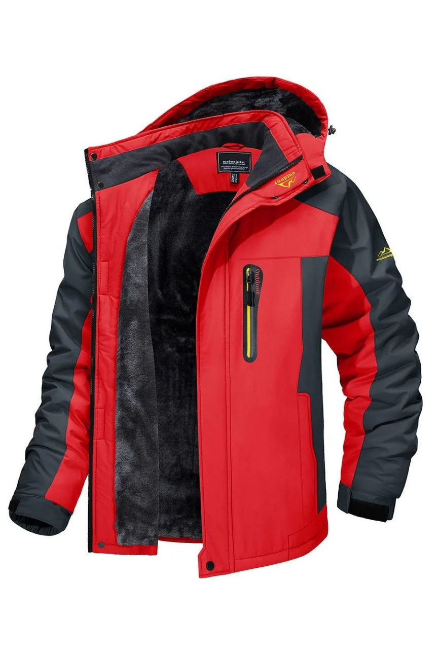 Wasserdichte, isolierte Outdoor-Jacke mit Fleecefutter