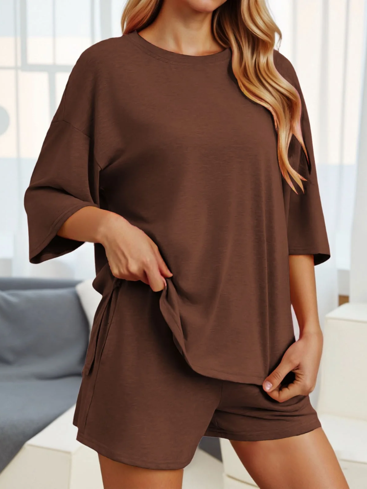 Women’s Soft Stretch Lounge Set – Comfy & Stylish 2-Piece Outfit