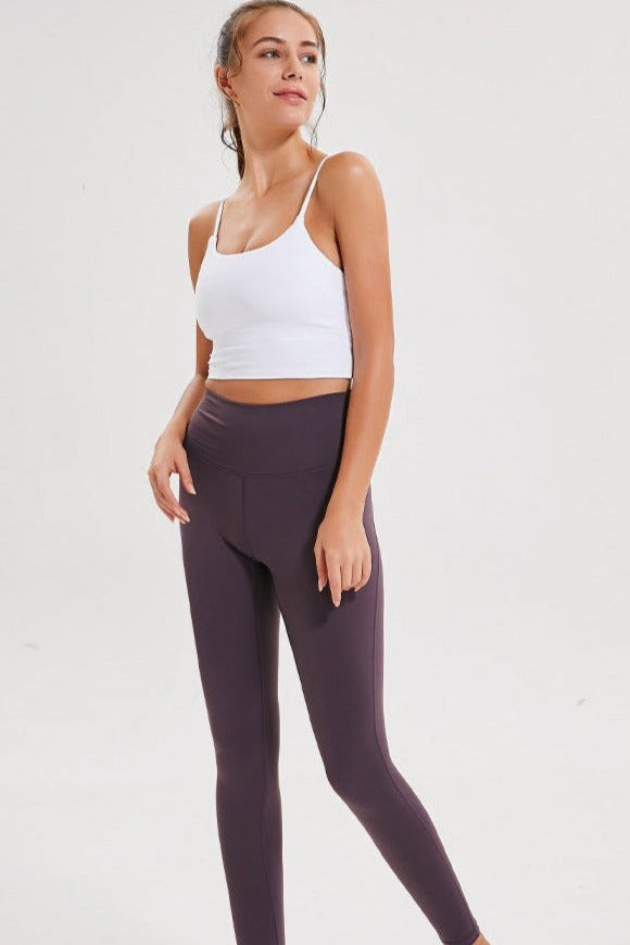 Helllila ärmelloses Sport-Yoga-Crop-Top 