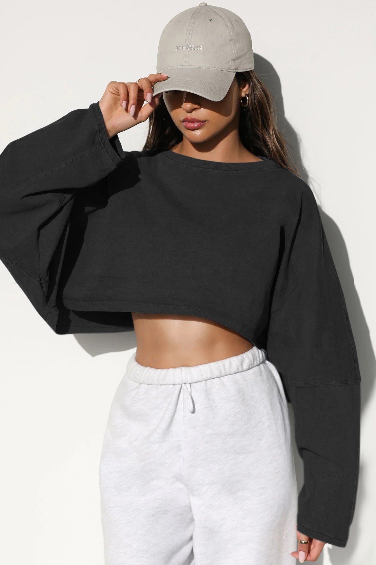 Ethereal Drift Oversized Crop Top