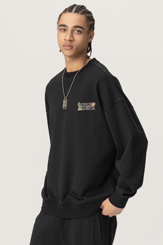 Lässiges Rundhals-Sweatshirt für Herren mit dezentem Grafikdetail 