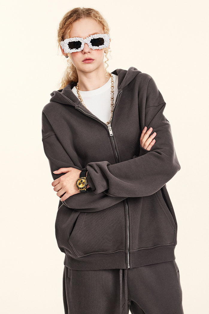 Casual Cozy Hooded Sweatshirt and Sweatpants Set