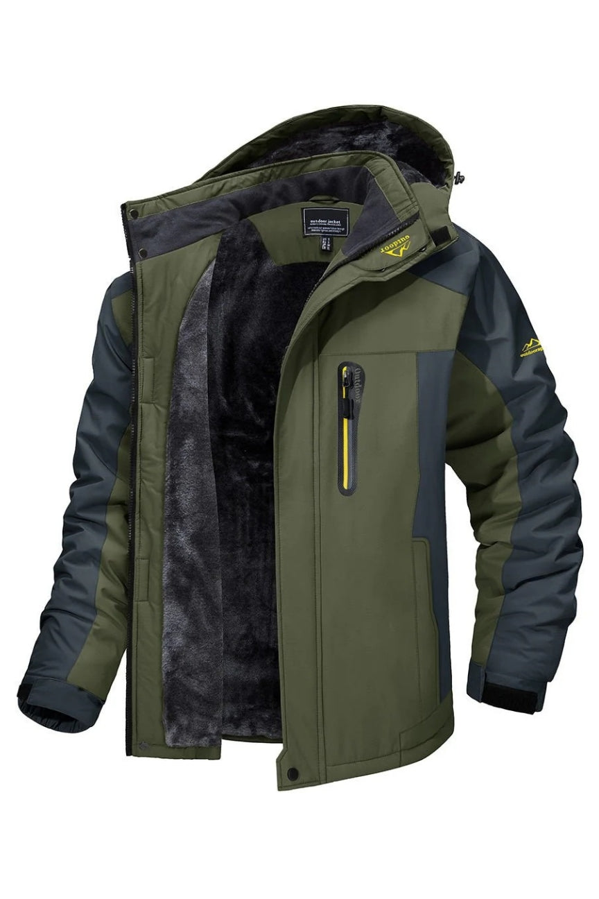 Wasserdichte, isolierte Outdoor-Jacke mit Fleecefutter