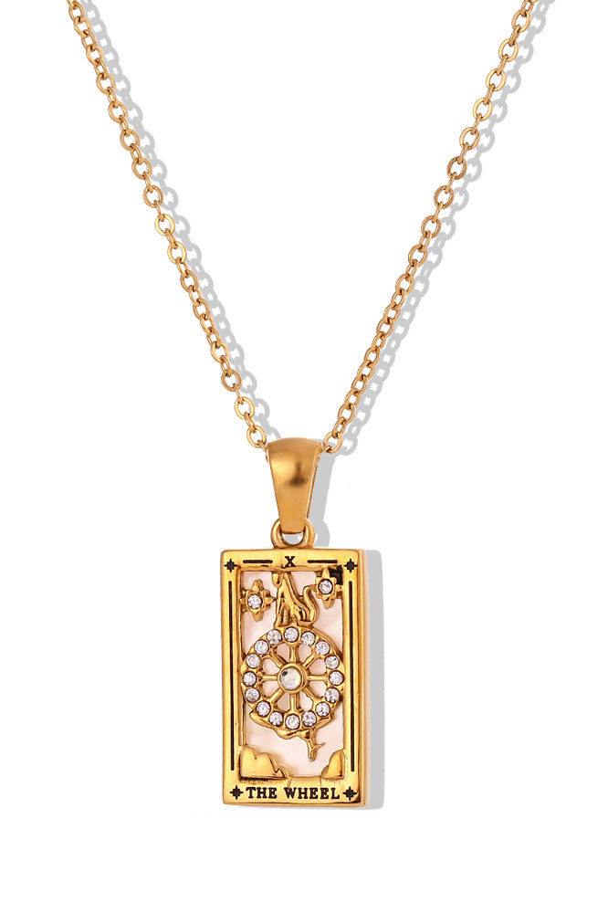 Stylish Tarot Card Pendant Necklace