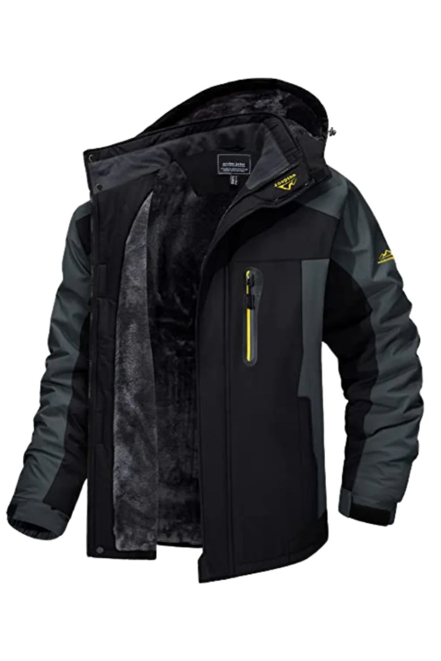 Wasserdichte, isolierte Outdoor-Jacke mit Fleecefutter