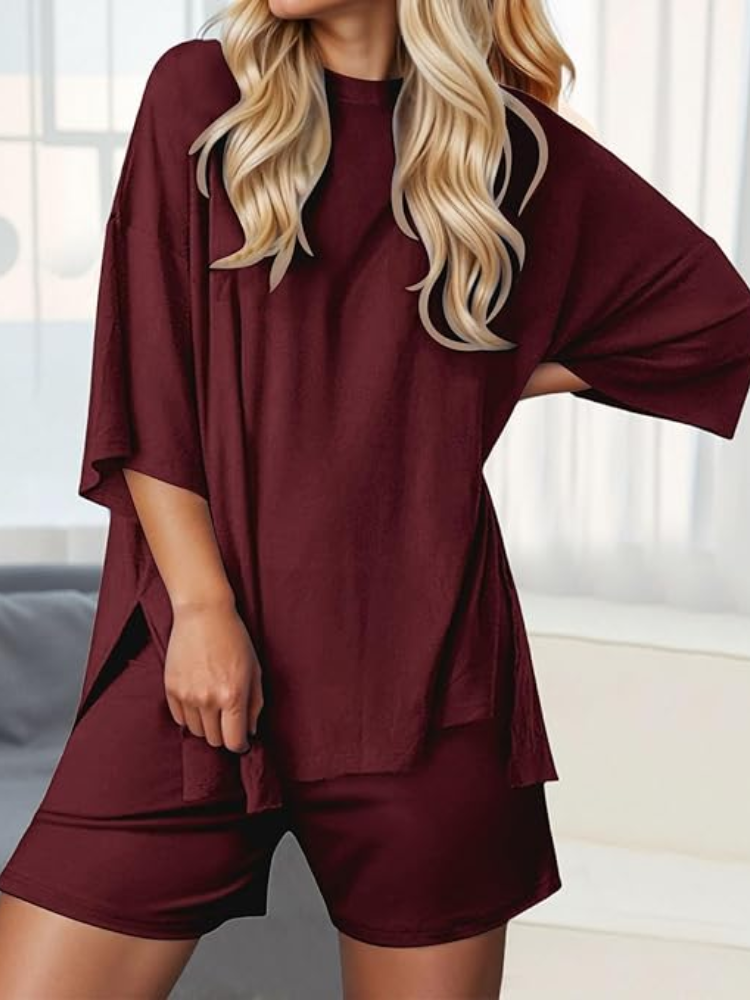 Women’s Soft Stretch Lounge Set – Comfy & Stylish 2-Piece Outfit